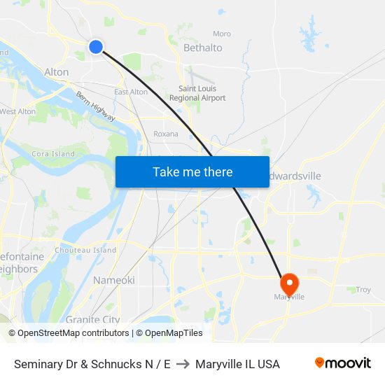 Seminary Dr & Schnucks N / E to Maryville IL USA map