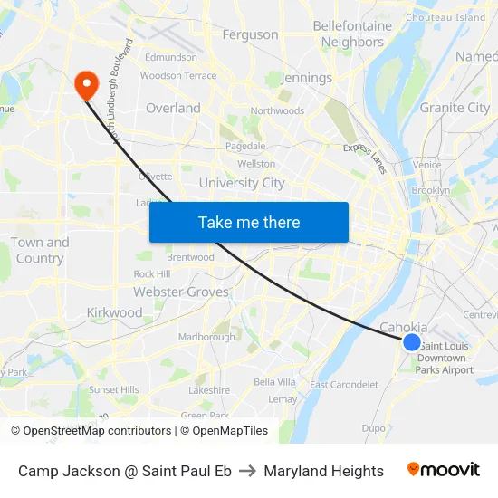 Camp Jackson @ Saint Paul Eb to Maryland Heights map