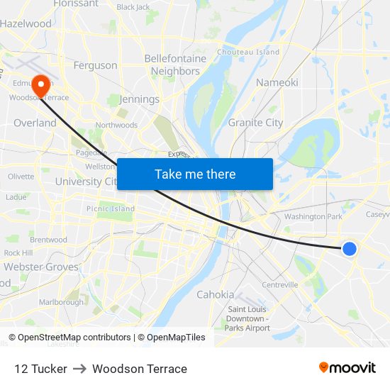 12 Tucker to Woodson Terrace map