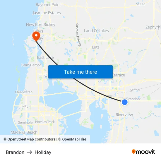 Brandon to Holiday map
