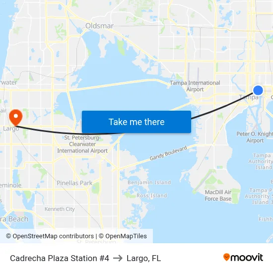 Cadrecha Plaza Station #4 to Largo, FL map