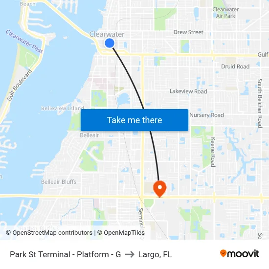 Park St Terminal - Platform - G to Largo, FL map