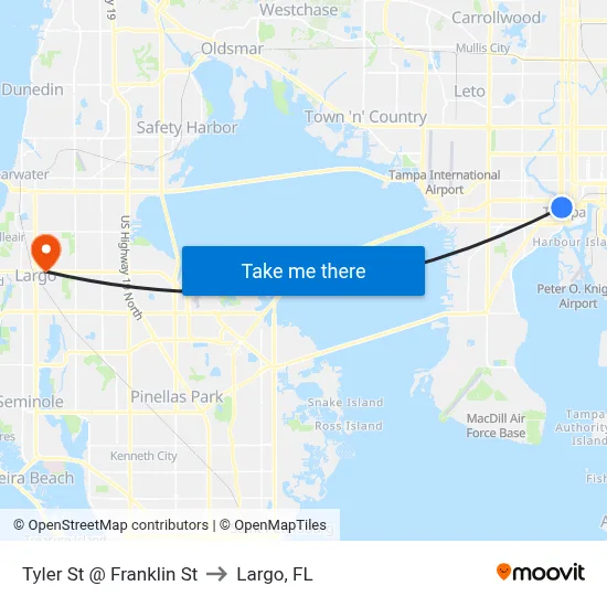 Tyler St @ Franklin St to Largo, FL map