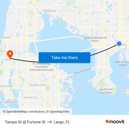 Tampa St @ Fortune St to Largo, FL map