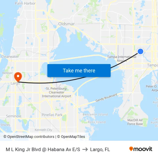 M L King Jr Blvd @ Habana Av E/S to Largo, FL map