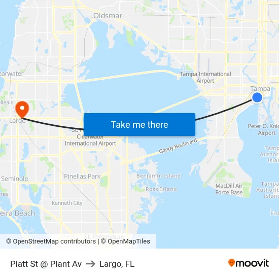 Platt St @ Plant Av to Largo, FL map