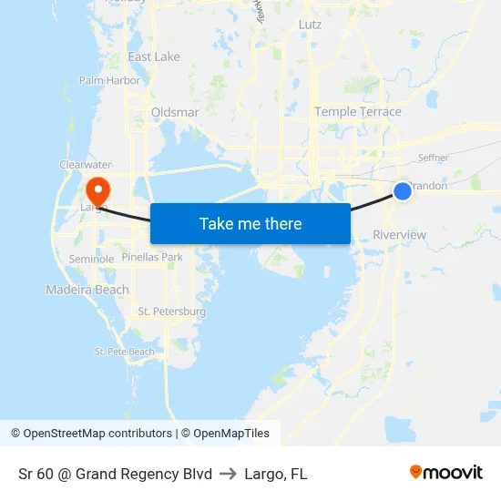 Sr 60 @ Grand Regency Blvd to Largo, FL map
