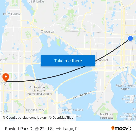 Rowlett Park Dr @ 22nd St to Largo, FL map