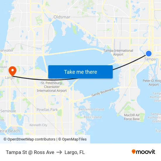 Tampa St @ Ross Ave to Largo, FL map