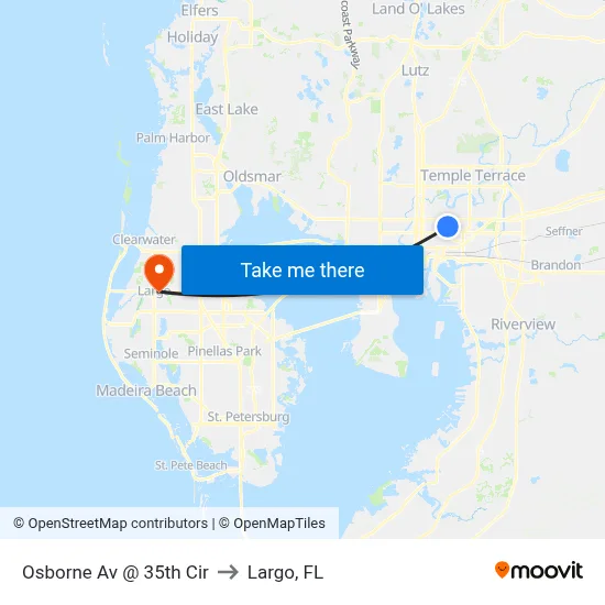 Osborne Av @ 35th Cir to Largo, FL map