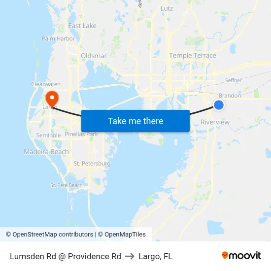 Lumsden Rd @ Providence Rd to Largo, FL map
