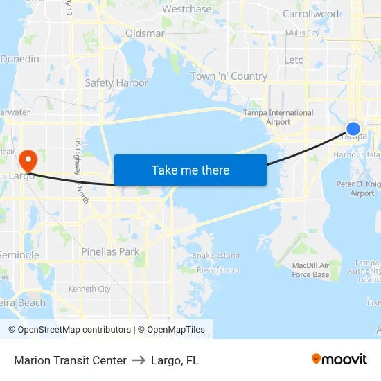 Marion Transit Center to Largo, FL map