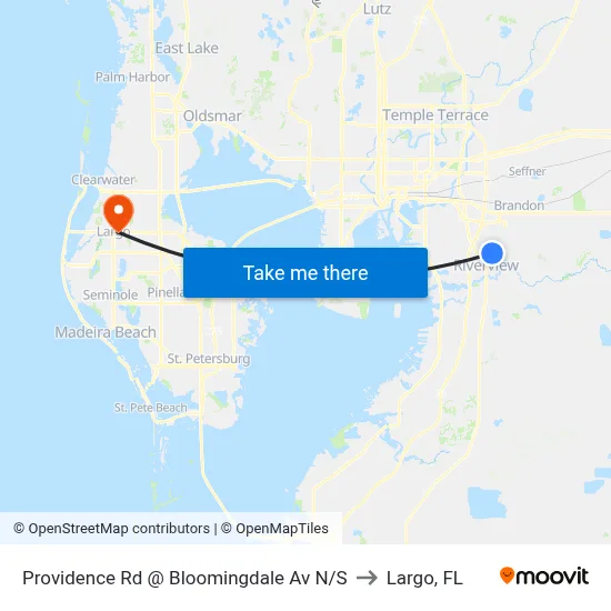 Providence Rd @ Bloomingdale Av N/S to Largo, FL map