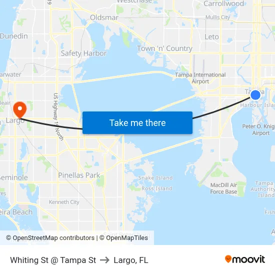 Whiting St @ Tampa St to Largo, FL map