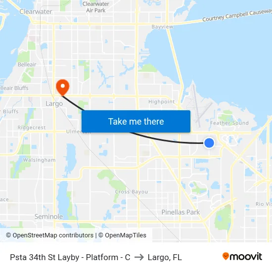 Psta 34th St Layby - Platform - C to Largo, FL map