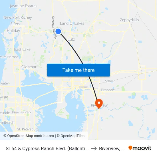 Sr 54 & Cypress Ranch Blvd. (Ballentree to Riverview, FL map