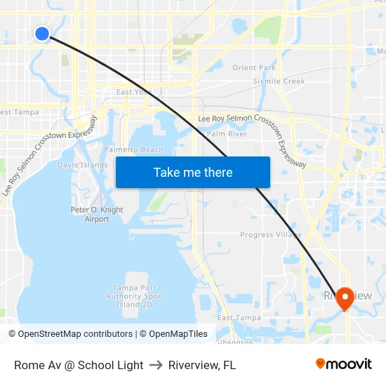 Rome Av @ School Light to Riverview, FL map