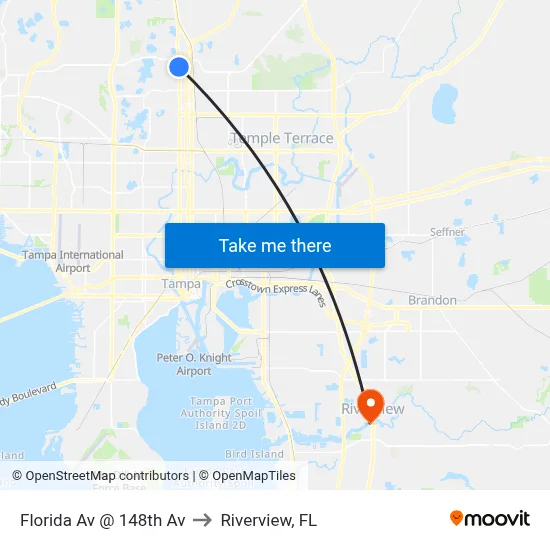 Florida Av @ 148th Av to Riverview, FL map
