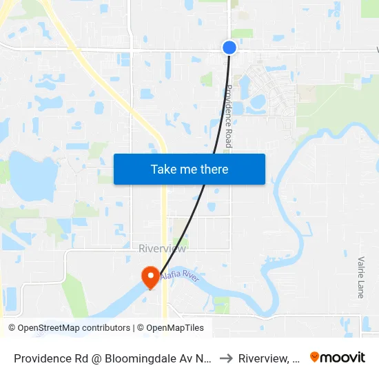 Providence Rd @ Bloomingdale Av N/S to Riverview, FL map