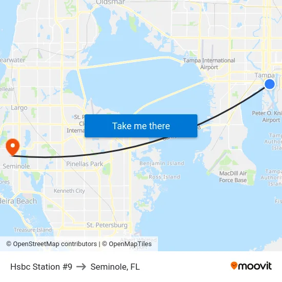 Hsbc Station #9 to Seminole, FL map