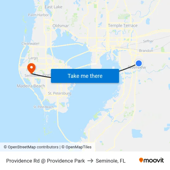 Providence Rd @ Providence Park to Seminole, FL map
