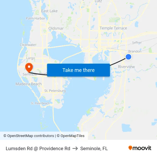 Lumsden Rd @ Providence Rd to Seminole, FL map
