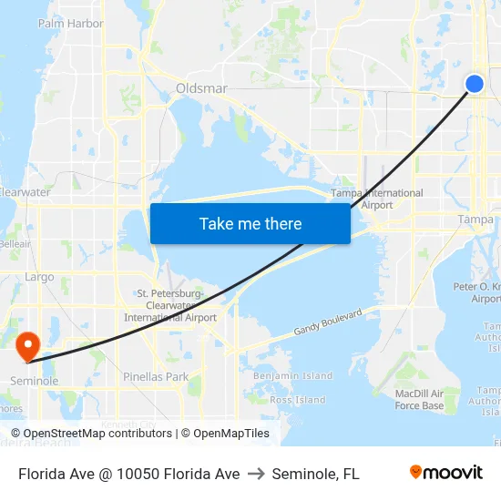 Florida Ave @ 10050 Florida Ave to Seminole, FL map
