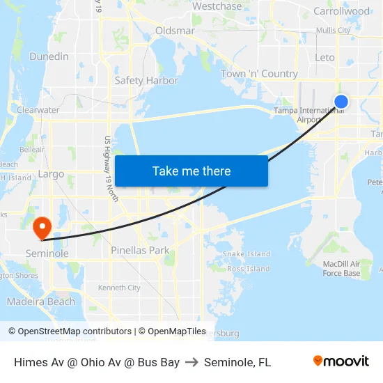 Himes Av @ Ohio Av @ Bus Bay to Seminole, FL map