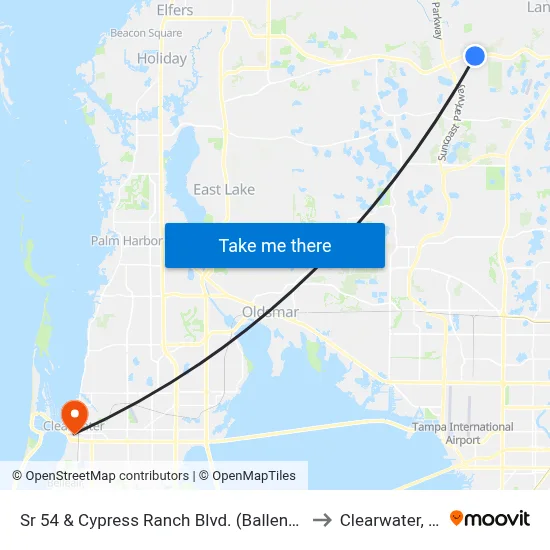 Sr 54 & Cypress Ranch Blvd. (Ballentree to Clearwater, FL map