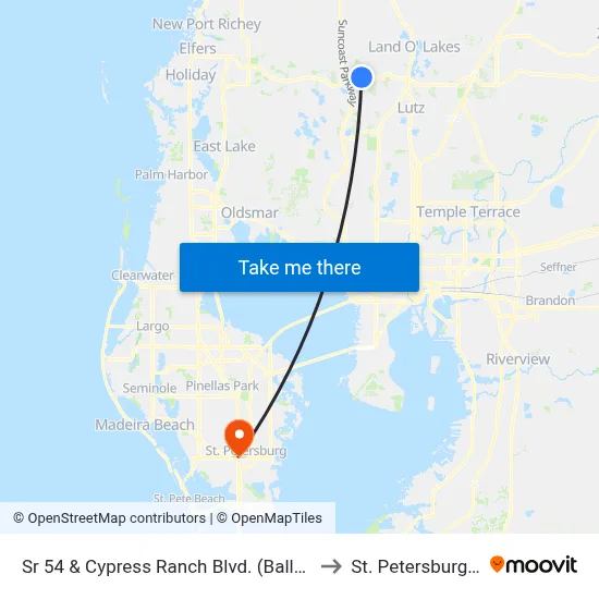 Sr 54 & Cypress Ranch Blvd. (Ballentree to St. Petersburg, FL map