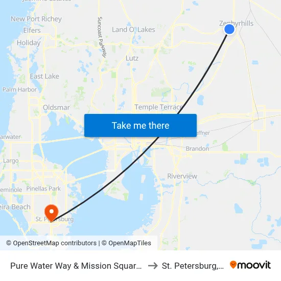 Pure Water Way & Mission Square Ln to St. Petersburg, FL map