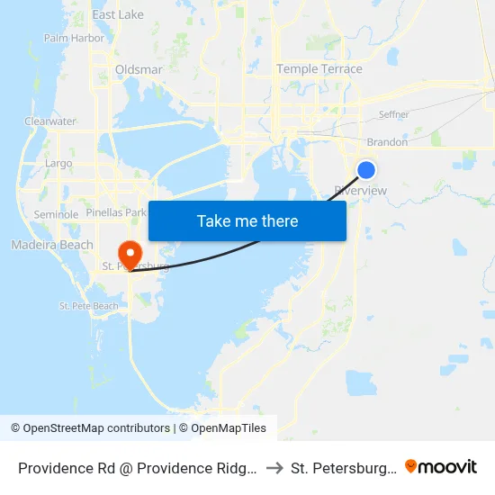 Providence Rd @ Providence Ridge Blvd to St. Petersburg, FL map