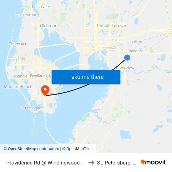 Providence Rd @ Windingwood Av to St. Petersburg, FL map