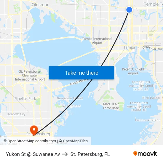Yukon St @ Suwanee Av to St. Petersburg, FL map