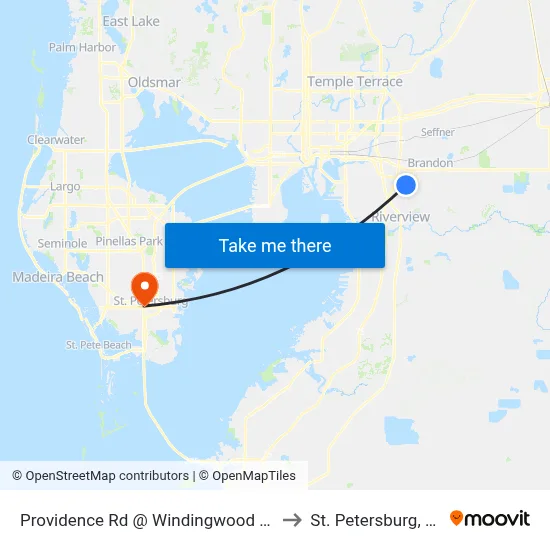 Providence Rd @ Windingwood Av to St. Petersburg, FL map