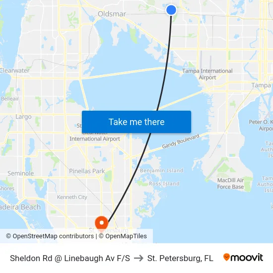 Sheldon Rd @ Linebaugh Av F/S to St. Petersburg, FL map