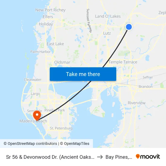 Sr 56 & Devonwood Dr. (Ancient Oaks Blvd to Bay Pines, FL map