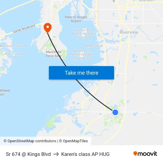 Sr 674 @ Kings Blvd to Karen's class AP HUG map