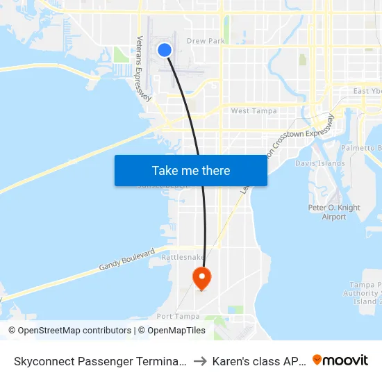 Skyconnect Passenger Terminal Station to Karen's class AP HUG map