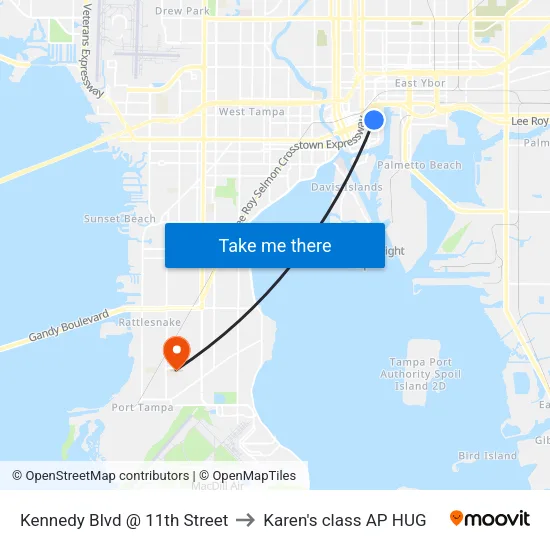 Kennedy Blvd @ 11th Street to Karen's class AP HUG map