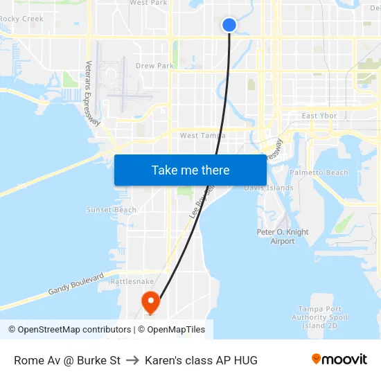 Rome Av @ Burke St to Karen's class AP HUG map