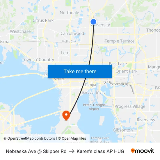 Nebraska Ave @ Skipper Rd to Karen's class AP HUG map