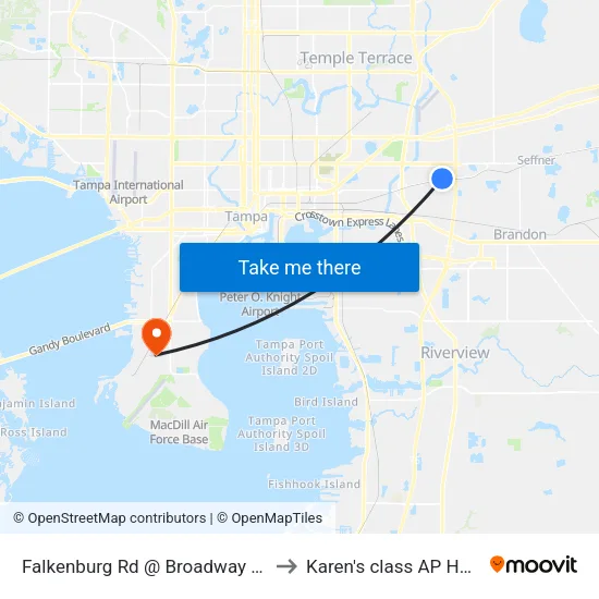 Falkenburg Rd @ Broadway Av to Karen's class AP HUG map