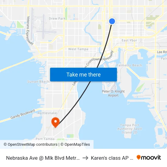 Nebraska Ave @ Mlk Blvd Metrorapid to Karen's class AP HUG map