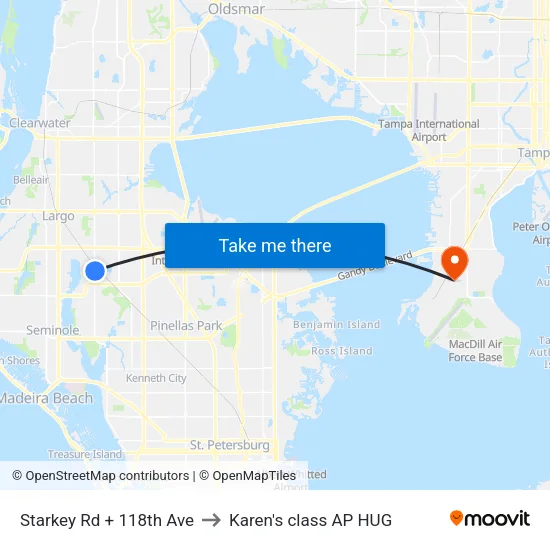 Starkey Rd + 118th Ave to Karen's class AP HUG map