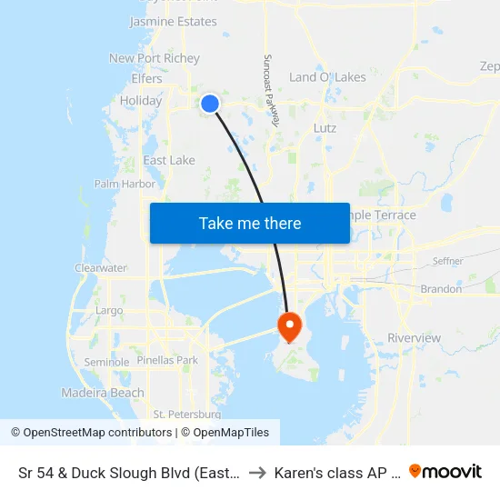 Sr 54 & Duck Slough Blvd (Eastbound) to Karen's class AP HUG map