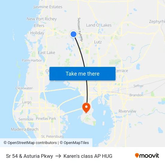 Sr 54 & Asturian Pkwy to Karen's class AP HUG map