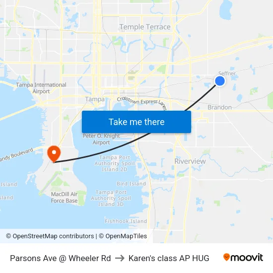 Parsons Ave @ Wheeler Rd to Karen's class AP HUG map