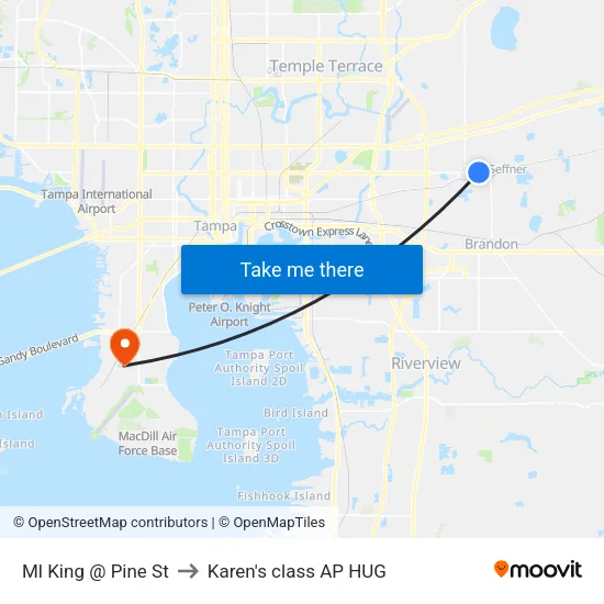 Ml King @ Pine St to Karen's class AP HUG map