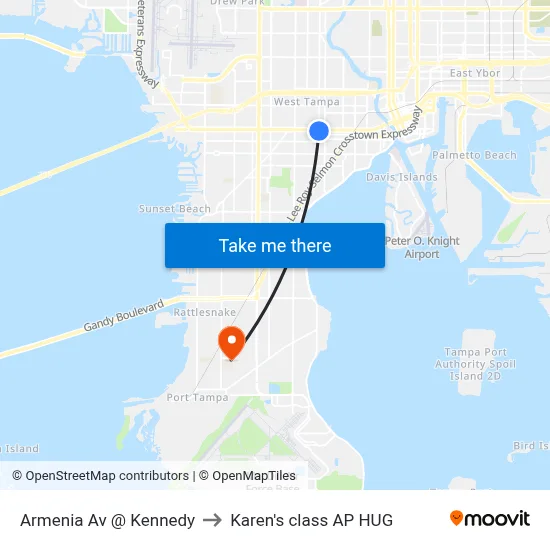 Armenia Av @ Kennedy to Karen's class AP HUG map